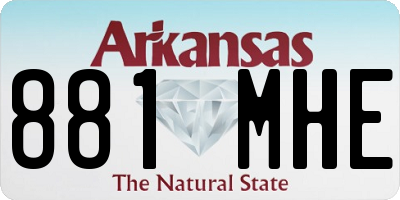 AR license plate 881MHE