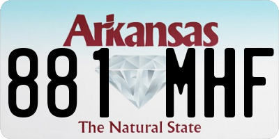 AR license plate 881MHF