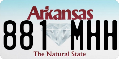AR license plate 881MHH