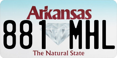 AR license plate 881MHL