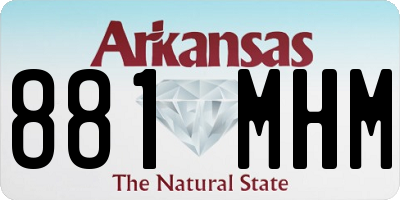 AR license plate 881MHM