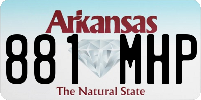 AR license plate 881MHP