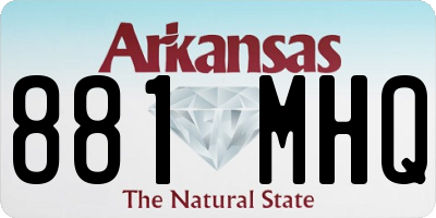 AR license plate 881MHQ