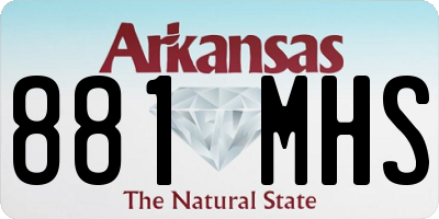 AR license plate 881MHS