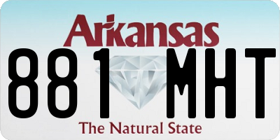 AR license plate 881MHT