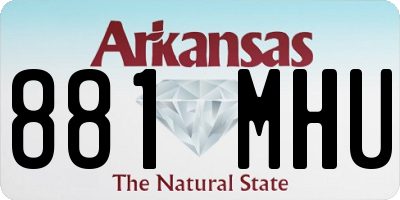 AR license plate 881MHU