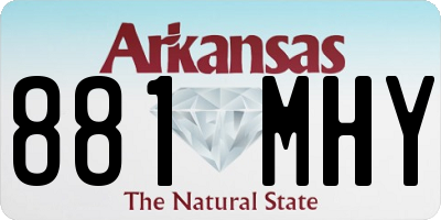 AR license plate 881MHY