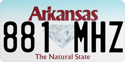 AR license plate 881MHZ