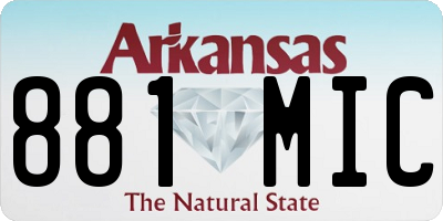 AR license plate 881MIC