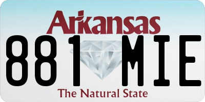 AR license plate 881MIE