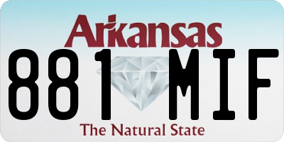 AR license plate 881MIF