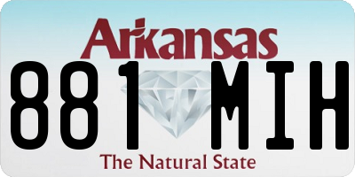 AR license plate 881MIH