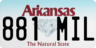 AR license plate 881MIL