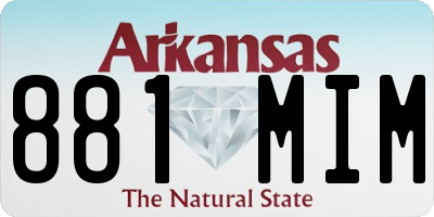 AR license plate 881MIM