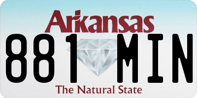 AR license plate 881MIN