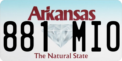 AR license plate 881MIO