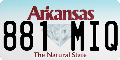 AR license plate 881MIQ