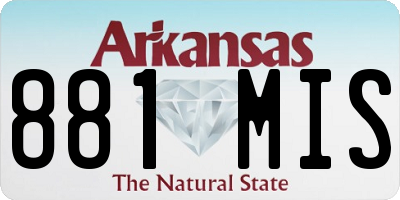 AR license plate 881MIS