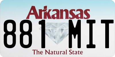 AR license plate 881MIT