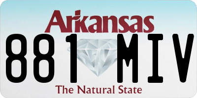 AR license plate 881MIV