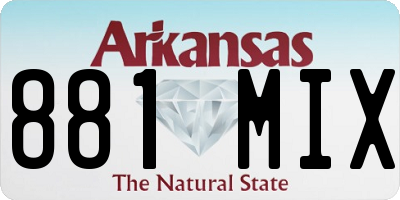 AR license plate 881MIX