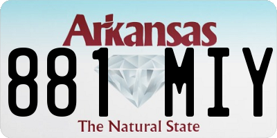 AR license plate 881MIY