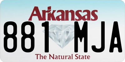 AR license plate 881MJA