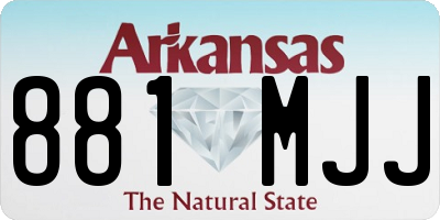 AR license plate 881MJJ