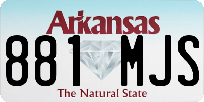 AR license plate 881MJS
