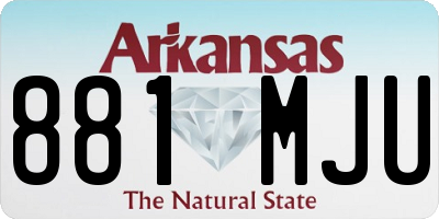 AR license plate 881MJU