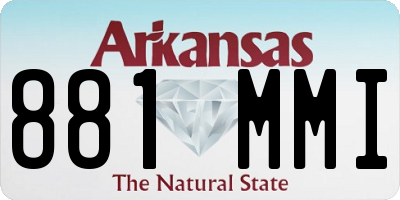 AR license plate 881MMI