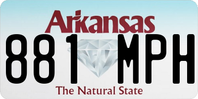 AR license plate 881MPH