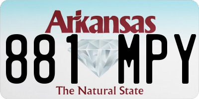AR license plate 881MPY