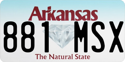 AR license plate 881MSX