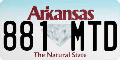 AR license plate 881MTD