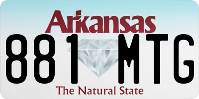 AR license plate 881MTG