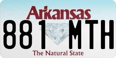 AR license plate 881MTH