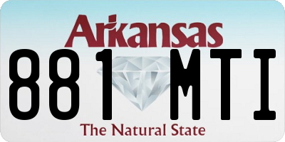 AR license plate 881MTI