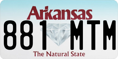 AR license plate 881MTM