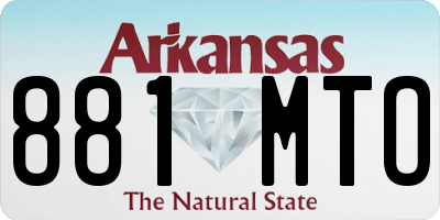 AR license plate 881MTO
