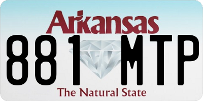 AR license plate 881MTP
