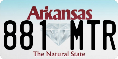 AR license plate 881MTR