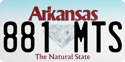 AR license plate 881MTS