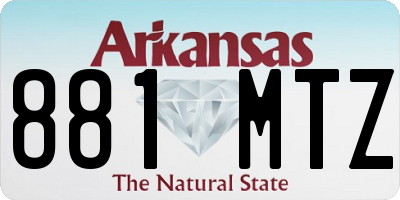 AR license plate 881MTZ