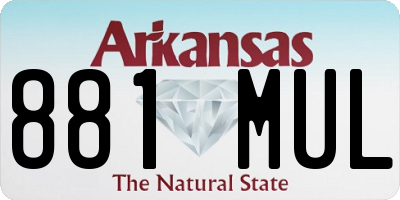 AR license plate 881MUL