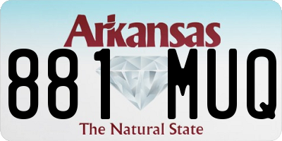 AR license plate 881MUQ