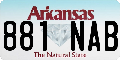 AR license plate 881NAB