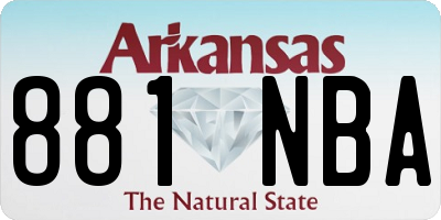 AR license plate 881NBA