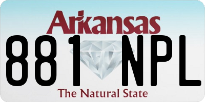 AR license plate 881NPL