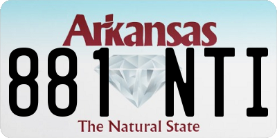 AR license plate 881NTI